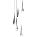 LightInTheBox Pendant Light Fixtures Ceiling Mount 5-Light Pendant Ceiling Fixture Modern Chrome Chandelier Raindrop Lamp White Metal Acrylic for Living Room Dinning Room Bedroom
