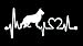 Bluegrass Decals German Shepherd Heartbeat Monitor Decal Sticker (White, 7.5