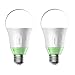 Kasa Smart Wi-Fi LED Light Bulb by TP-Link - Soft White (800lm) - 2 Pack (LB110)