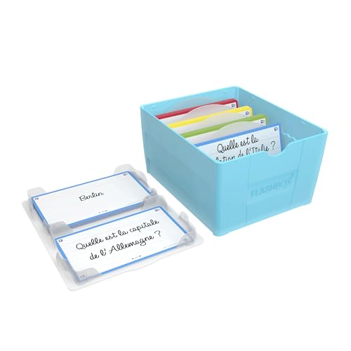 OXFORD Flashbox Box for Flash Cards 17.3 x 14.5 cm Pastel Blue