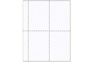 Name Badge Productions - 3 5/8 x 5 1/2 Inch Standard 2 Pocket Inserts - Micro-Perferated 57 Pound Exact Vellum Bristol - 500 Inserts Per Package