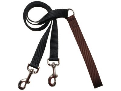 Freedom No-Pull Harness AND 4-Configuration Training Leash Package (1" Wide X-Large (30"-38"), Brown w/ Black Loop)