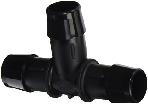 Eldon James T0-12BN Nylon Equal Barb Tee, 3/4" Hose Barb, Black (Pack of 10)