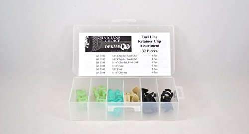 OPK335 Fuel Line Retainer Clip Assortment (32 Pcs)