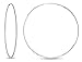 Hoop 925 Sterling Silver Earrings. 40mm - 1.20 Inch Diameter Made in Italy