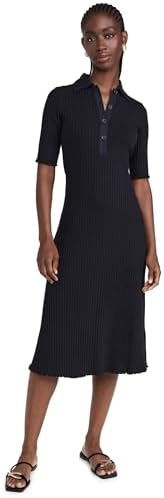 Vince Women's Rib Short Sleeve Polo Dress at Amazon Women's
