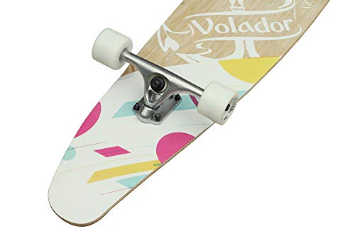 VOLADOR 42inch Freeride Longboard Complete Cruiser (Drop Through Deck - Camber concave) (Icecream) - Thumbnail 7