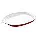 Rachael Ray Dinnerware Round and Square 14-Inch Stoneware Oval Platter, Red