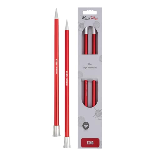 KnitPro Punta Singola Zing, in Alluminio, Multicolore, 35 cm x 9.00 mm