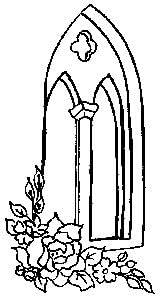 Art Stamps Church Window Stamp, Black