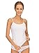 Satinior Women's Cami Camisole Built-in Bra Adjustable Spaghetti Strap Tank Top Padded Cami Tanks (XXXL Size, White)