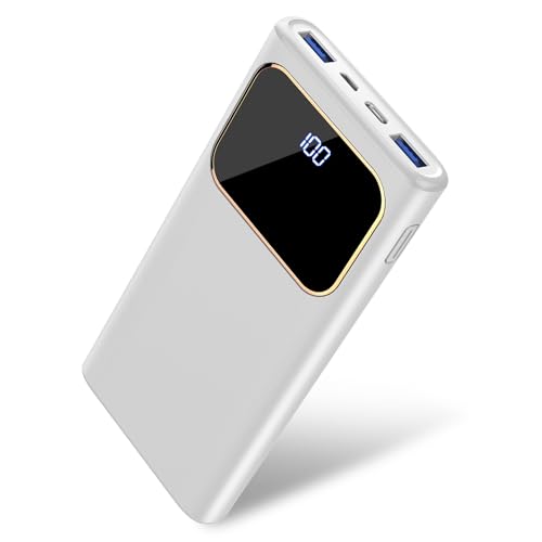 Portable Charger, Power Bank 10000mAh with PD 15w Fast Charging, 4 Outputs 3 Inputs with Built in Type-C, USB-A Battery Pack, Compatible with iPhone 16 15 14 Pro Samsung S22 S21 Android Cell Phone etc