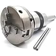 RAHISH TOOLS MT3 Shank Revolving Live Center M14x 1 with 65 mm 3 Jaws Self Centering Chuck - Lathe's Tailstock 3MT