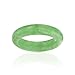 Good Luck Energy Smooth Gemstone Stackable Dyed Green Jade Band Ring Green / 4