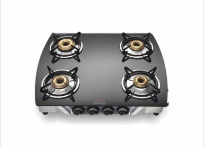 Preethi Jumbo - 4B SS Glass Top Gas Stove