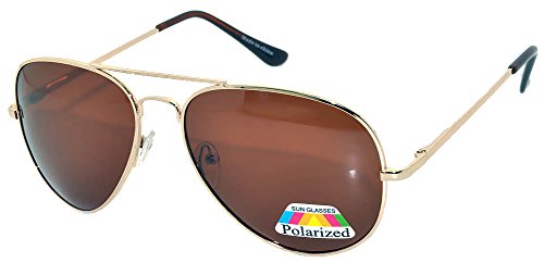 Set of 3 Classic Aviator Polarized Lens Sunglasses Colored Metal Frame Spring Hinge (3 Pairs Mix colors, Colored)
