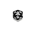Black d20 Initiative Advantage Die for Role-Playing Games. 20 sided RPG Dice by Death Dealer Dice