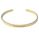 Remember Him Christian Bracelet | Scripture Remember | Crafted from Tarnish Resistant 18K Gold Coated Material | Adjustable for All Wrist Sizes | Suitable for Men and Women