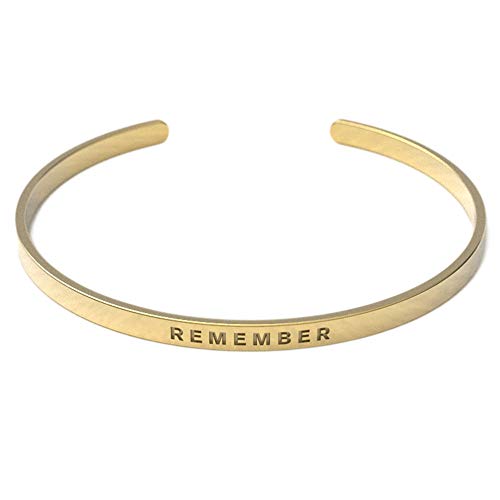 Remember Him Christian Bracelet | Scripture Remember | Crafted from Tarnish Resistant 18K Gold Coated Material | Adjustable for All Wrist Sizes | Suitable for Men and Women