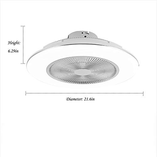 Orillon 22'' White Thin Modern Ceiling Fan with Light for Indoor