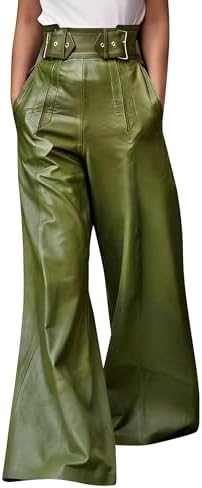 Forever 21 Faux Leather Wide-Leg Cargo Pants Wine Small at Amazon