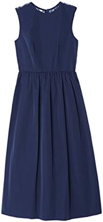 Amazon カエン Kaene レース合わせロングワンピース 36 S Navy イブニングドレス 通販