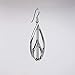 Oval Hippie Peace Sign Dangle Earrings Silver Finish Pewter