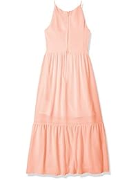 Amy Byer Maxi vestido de cuello alto para niña