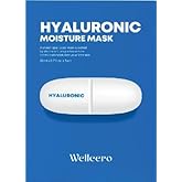 ELT Wellcero Hylaluronic 1 Count 5pcs Korean Face Masks, Anti-Aging Wrinkle Fighting, Deep Collagen Mask, Korean Skin care