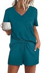 RUBZOOF Women's Short Sleeve Pajama Sets with