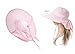 Ls Lady Womens Summer Flap Cover Cap Cotton Anti-UV UPF 50+ Sun Shade Hat with Bow. Adjustable Hat (One Size,0 Pink)