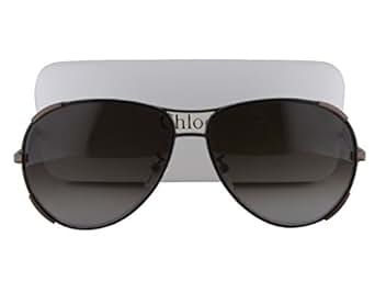 Chloé CE100SL Sunglasses Bronze Brown w/Leather w/Gray