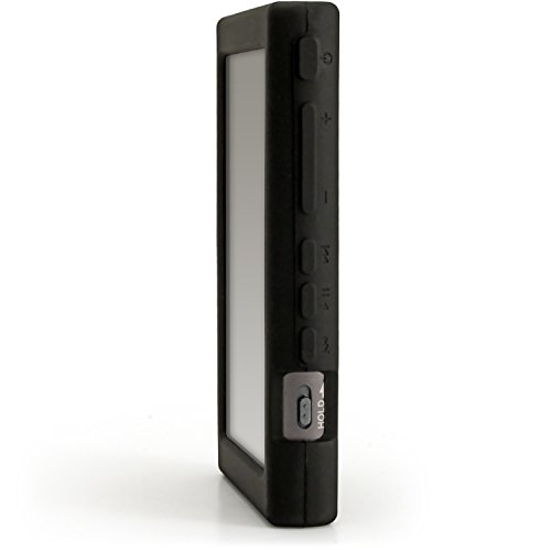 iGadgitz Black Silicone Skin Case Cover for Sony Walkman NW-A35 MP3 Player + Screen Protector