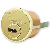 Mul-T-Lock Junior Rim &amp; Mortise Cylinder - 2 Keys, High Security, Brass