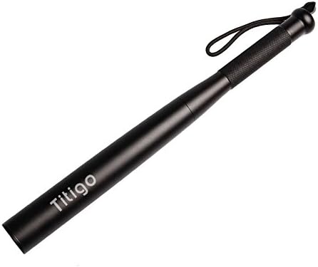 5W Aluminum Baseball Bat Flashlight 3 Mode 350 Lumens Hitter Security Self Defensive Powerful Tactical Handheld Torch Powered By 3x AA Batteries (Included)