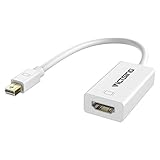 VicTsing Mini DisplayPort (Thunderbolt) to HDMI Adapter 1080P HDMI Female Thunderbolt 1/2 Compatible for Apple MacBook Pro/Air, iMac, Mac mini, Microsoft Surface Pro, Monitor, Projector White