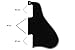 Short ES 335 guitar pickguard 5ply black fits gibson (PE-00038)