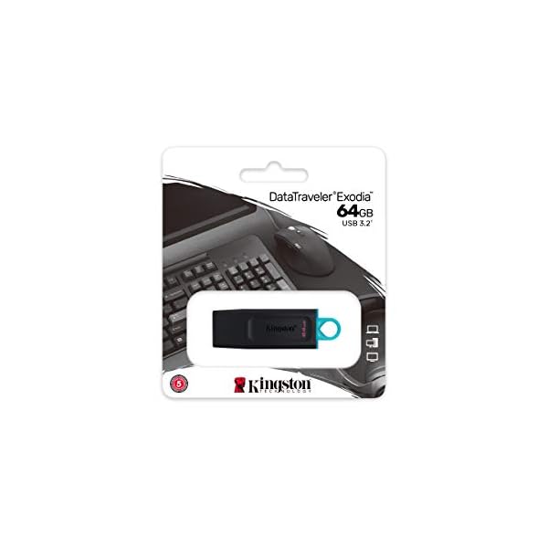 Kingston DataTraveler Exodia DTX/64GB USB-Stick 3.2 Gen 1 - mit Schutzkappe und Schlüsselring in mehreren Farben , 64GB… – Bild 7