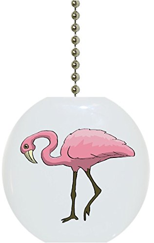 Pink Flamingo Animal Ceramic Fan Pull