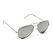WearMe Pro Premium Metal Frame Classic Fashion Aviator Sunglasses (Silver Frame/Mirror Silver Lens, 60)
