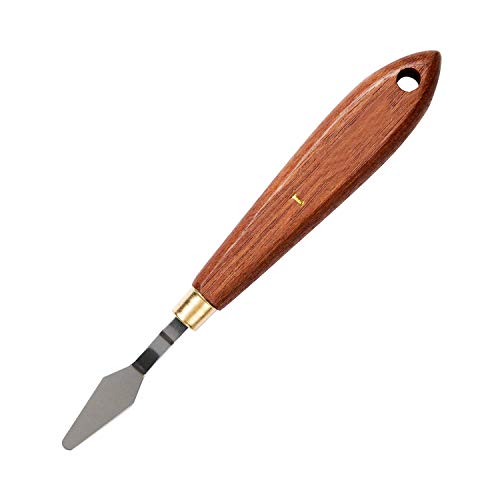 ATWORTH 5-Piece Painting Knives Scrapers Artist Palette Knife Set with Flexable Blades & Comfort Hardwood Grips