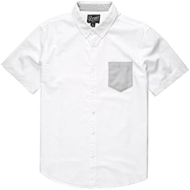RETROFIT Jake Mens Oxford Shirt, White, Medium