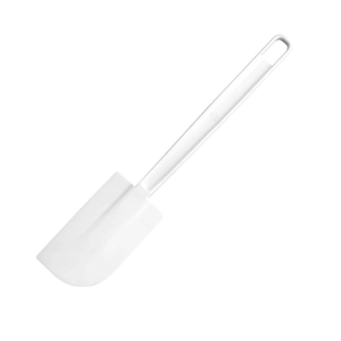 Vogue Rubber Ended Spatula 25.5 cm/10 inch, White, ABS Handle with Hanging Hole, EVA Blade for use with Non-Stick Cookware, Dishwasher Safe, J081