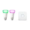 Philips Hue starterkit – wit en gekleurd licht – E27 – 2 lampen
