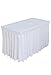 Tina's 6ft Polyester Fitted Tablecloth Table Skirt for Wedding Banquet Trade Show White
