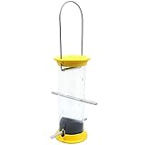 Droll Yankees New Generation Finch Flocker Bird Feeder, 8 Inches, 4 Ports, Yellow