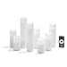 LampLust Slim Flameless Pillar Candles Set - Warm White LED Lights, Smooth Wax Finish, Assorted Sizes, Remote and Batteries Included - Set of 8