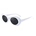 BestWare Vintage Sunglasses Classic Eyeware Glasses Oval Sun Glasses Fashion Eyewear Fashion Shades white & black