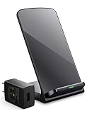 ELLESYE Wireless Charger, Qi Wireless Charging Stand Compatible with iPhone 11/Pro Max/Xs Max/Xs/XR/X/8/8 Plus, Galaxy S10/S10+/Note10/S9/S9+/Note9/S8/S8+ and All QI-Enabled Devices(with 2A Adapter)