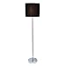 Simple Designs LF2004-BLK Brushed Nickel Stick Drum Shade Floor Lamp, Black